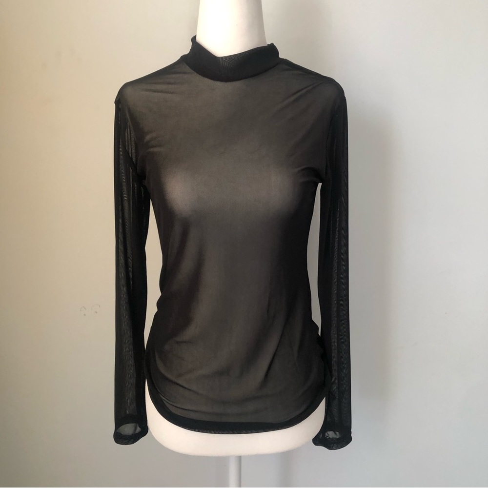 Black see through mesh top. Size M - Picture 1 of 2